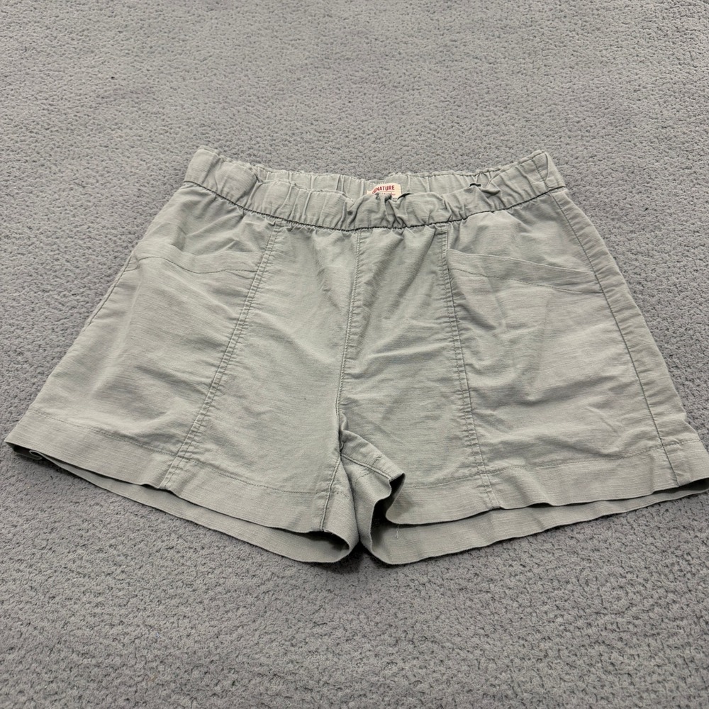 Signature by Levi Strauss Shorts Women XXL Sage Green Cotton Pull On Utility